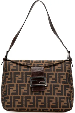 Fendi Double Flap Mamma skuldertaske i Zucca-kanvas fra 2000-2024