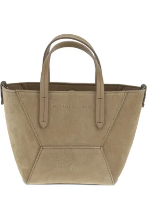 Brunello Cucinelli Skuldertaske i ruskind