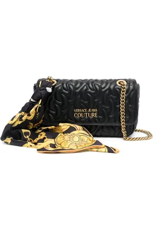 VERSACE Quiltet crossbody-taske med logoplade