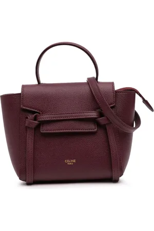Céline Pico satchel-taske i grynet kalveskind fra 2020