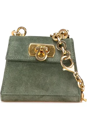 Salvatore Ferragamo Mini Gancini crossbody-taske i ruskind fra 2000-2024