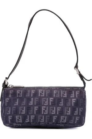Fendi Zucchino Baguette skuldertaske i denim fra 2000-2010