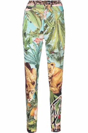 Philipp Plein Denim-leggings med super høj talje