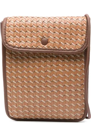 Hereu Terra Woven crossbody-taske i læder