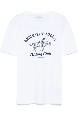 Sporty & Rich T-shirt med Beverly Hills Riding Club-tryk