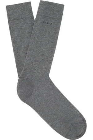 Ermenegildo Zegna Intarsia-strikkede strømper med logo