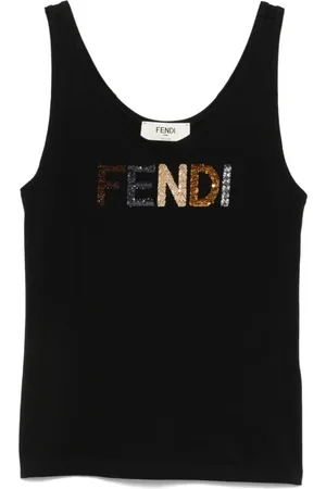 Fendi Tanktop med paillet-logo