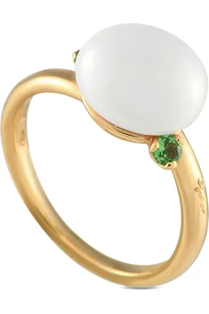 Pomellato Capri ring i 18 karat guld med agat og granat