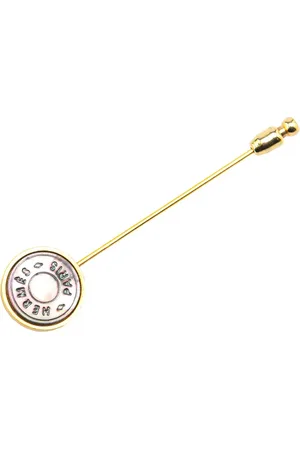 Hermès Guldbelagt Clou de Selle broche fra 2010-2024