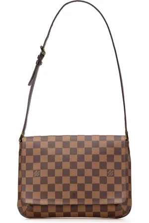 LOUIS VUITTON Damier Ebene Musette Tango skuldertaske med kort rem fra 2002