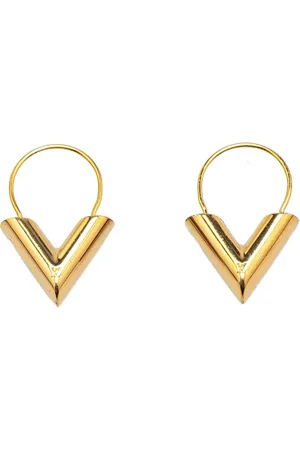 LOUIS VUITTON Guldbelagte Essential V hoop-øreringe fra 2020