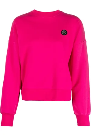 Philipp Plein Bomulds-sweatshirt med logo-applikation