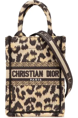 Dior Mini Mizza satchel-taske i kanvas med broderi fra 2022