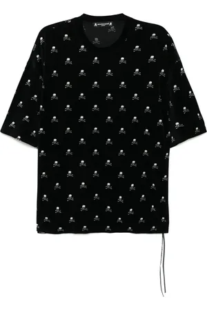 MASTERMIND JAPAN T-shirt i velour med logotryk