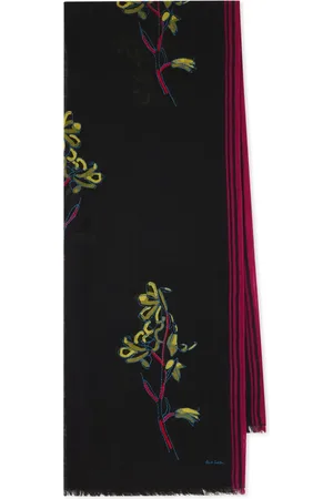 Paul Smith Uldtørklæde med blomsterbroderi