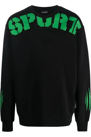 Philipp Plein Sweatshirt med rund hals og scratch-tryk
