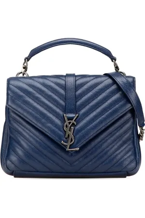 Saint Laurent Mellemstor Chevron Sheepskin College satchel-taske med monogram fra 2016