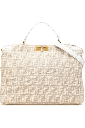 Fendi Stor Zucca Corda Iconic Peekaboo satchel fra 2000-2010