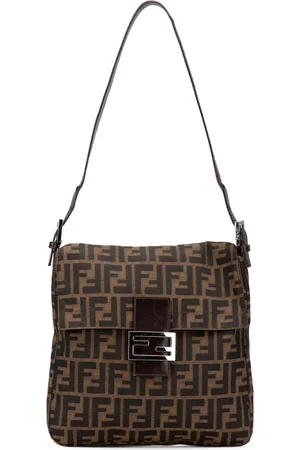 Fendi Skuldertaske i Zucca-kanvas fra 2010-2024