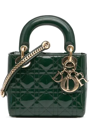 Dior Mini lakeret Cannage Lady Dior satchel-taske fra 2019