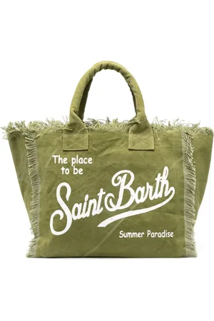 MC2 SAINT BARTH Strandtaske i lærred med logotryk