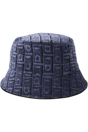Salvatore Ferragamo Bøllehat i velour med logo
