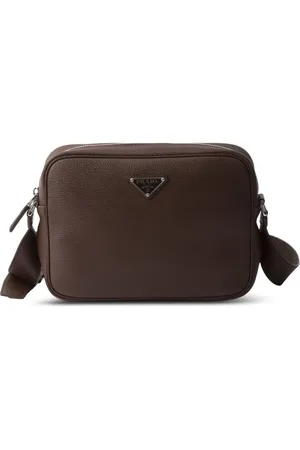 Prada Tekstureret crossbody-taske i læder