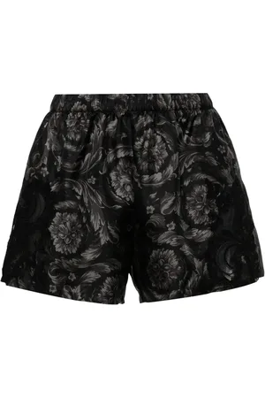 VERSACE Pyjamas-shorts i silke med baroktryk