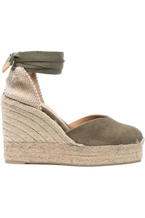 Castaner 105mm flettet espadriller med kilehæl