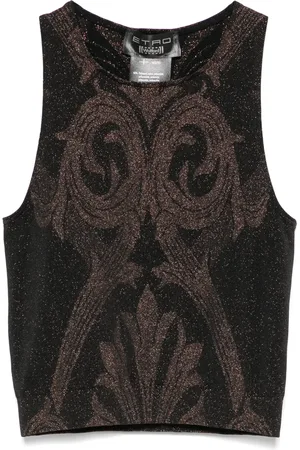 Wolford Metallisk cropped top i jacquard