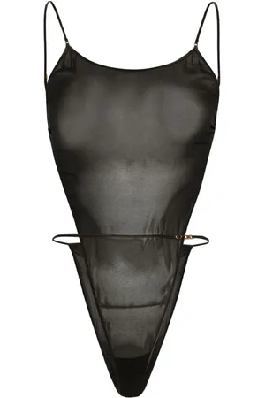 Saint Laurent Bodystocking i silke
