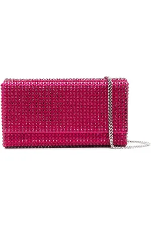 Amina Muaddi Paloma clutch med krystaludsmykning
