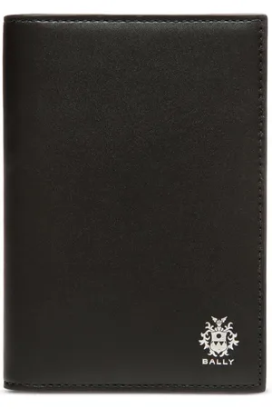 Bally V pasholder i læder med logostempel