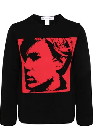 Comme des Garçons Intarsiastrikket Andy Warhol trøje