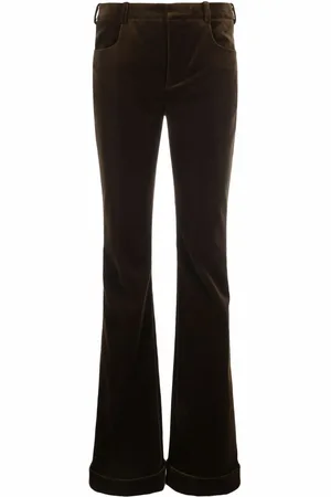 Saint Laurent Velourbukser med svaj