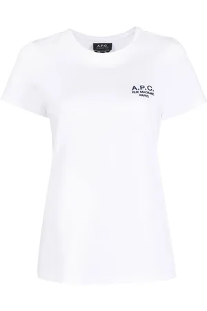 A.P.C. T-shirt med broderet logodetalje