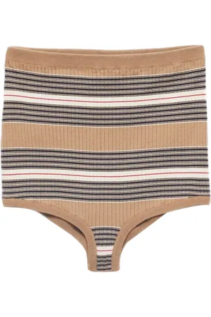 Prada Korte stribede shorts i ribstrik