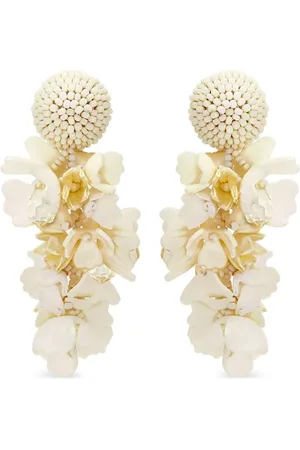 Oscar de la Renta øreringe med blomsterdetalje