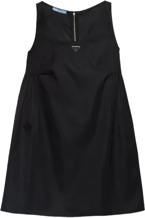 Prada Kort kjole med trekantet logo