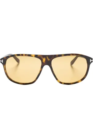 Tom Ford Prescott pilot-solbriller med skildpaddeeffekt