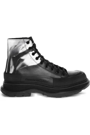 Alexander McQueen Combat-støvler i læder