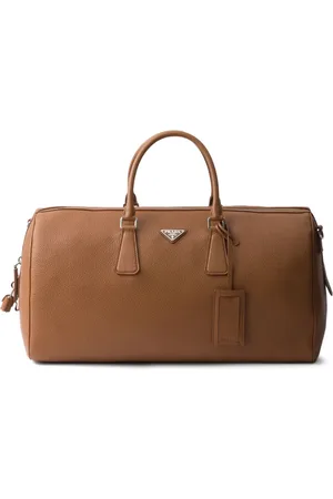 Prada Tekstureret duffle-taske o læder