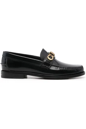 Gucci Læderloafers med logo-bogstav