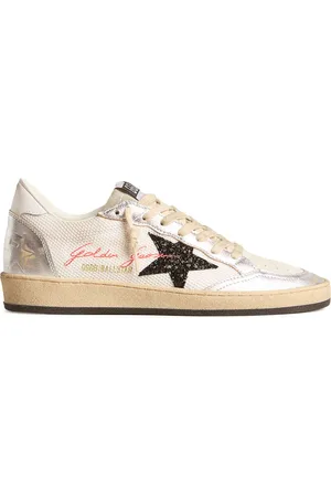 Golden Goose Ballstar sneakers i læder med metallisk panel