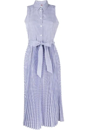 Tommy Hilfiger Stribet plisseret shift-kjole