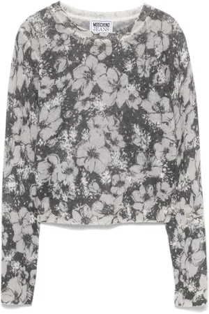 Moschino Sweater i blomstret jacquard