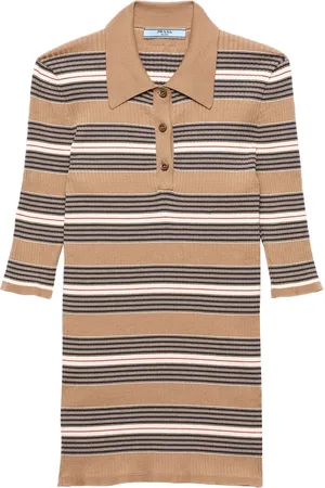 Prada Ribbet polo i bomuld