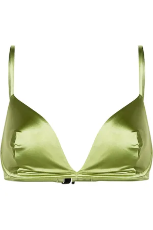 Form and Fold Trekantsbikinitop i satin