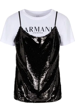Armani Exchange T-shirt med paillet-udsmykning