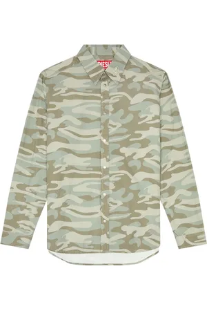 Diesel Poplin-skjorte med kamuflagetryk